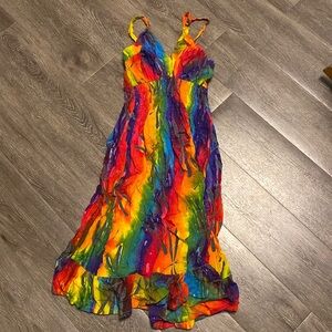 Hawaiian rainbow dragon fly dress